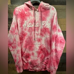 Alpha Phi Pink Tie-Dye Hoodie